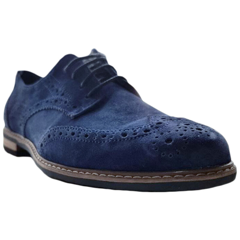 Blue Suede leather Oxford