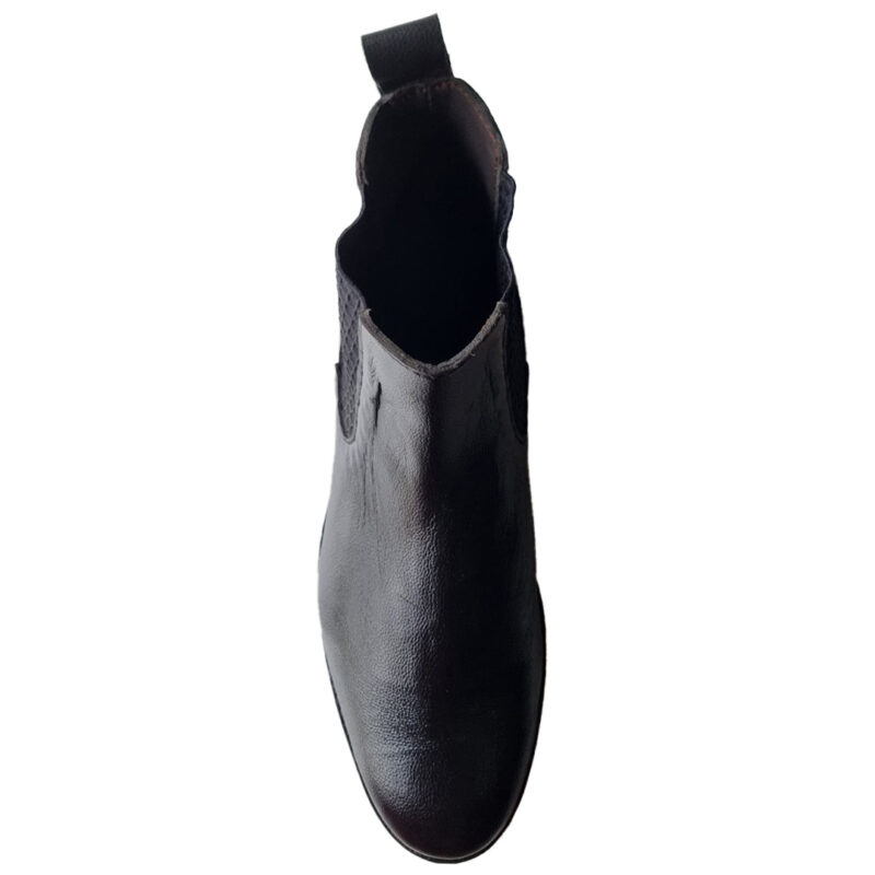 Black Leather Chelsea Boots (Elastic) - Image 5