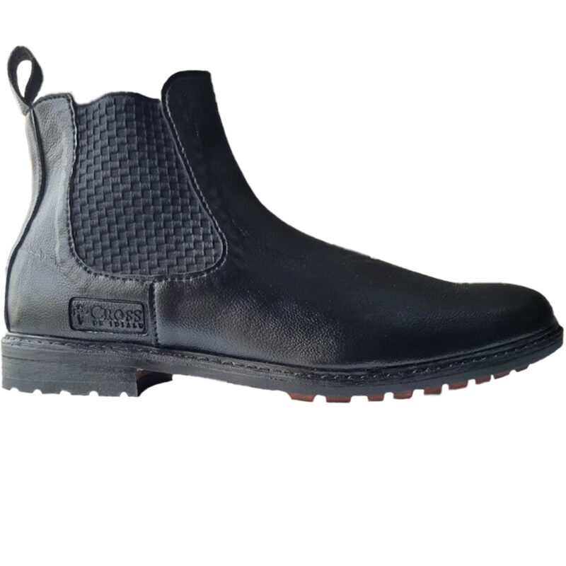 Black Leather Chelsea Boots (Elastic) - Image 2