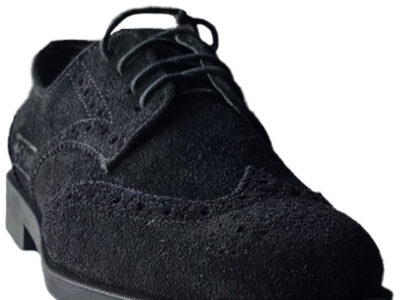 Black suede oxford