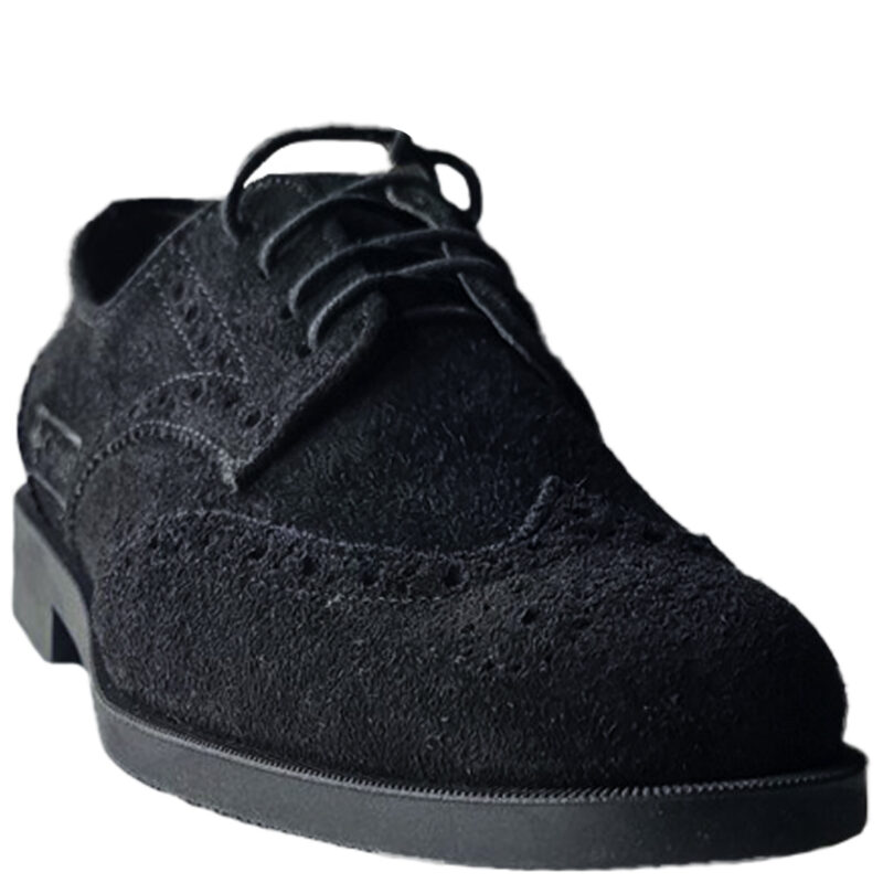 Black suede oxford