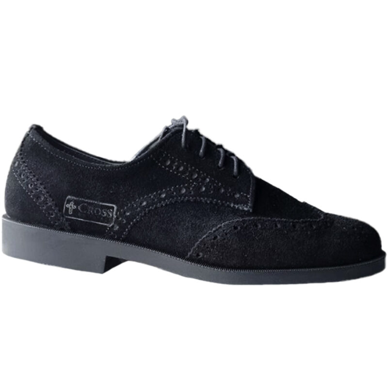 Black Suede Leather Oxford Shoe - Image 3