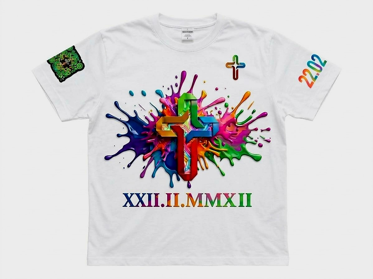 Cross de idialu colour splash white tees