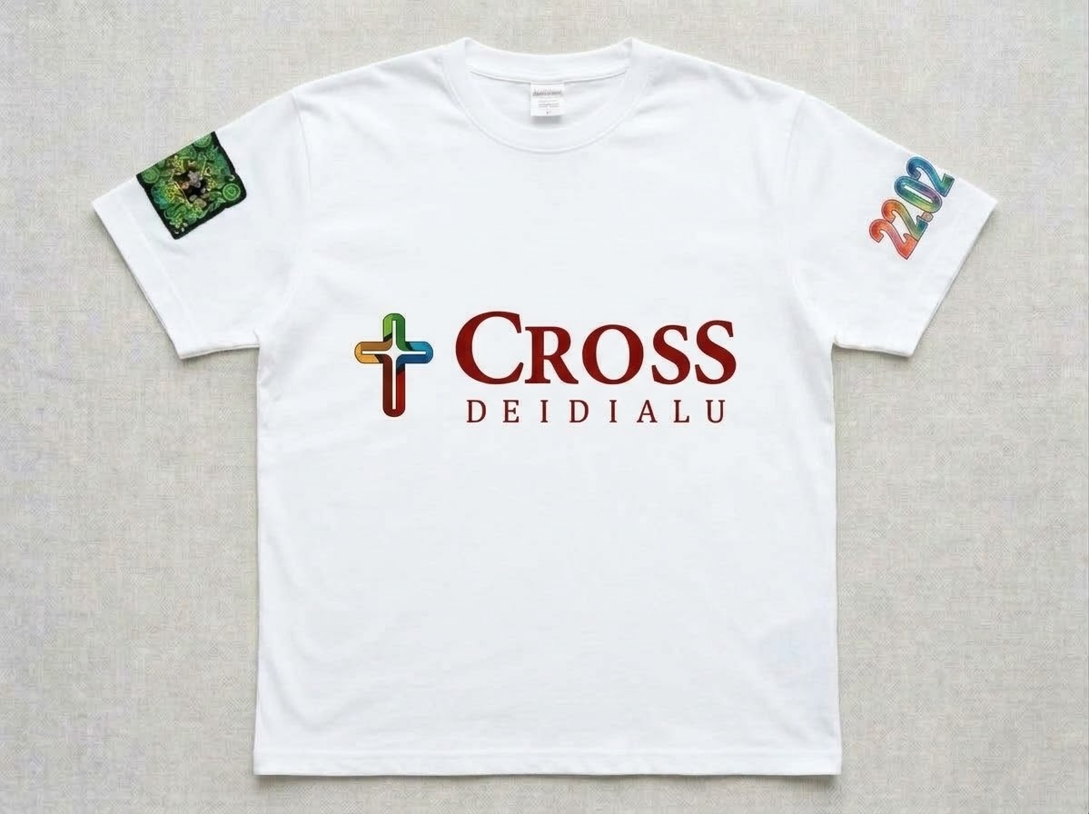 cross de idialu main logo tee