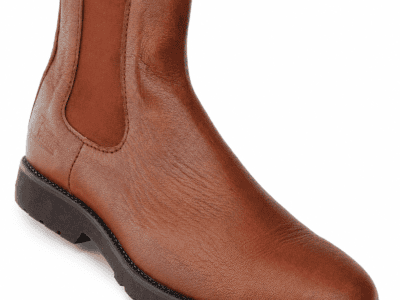 Brown Leather Chelsea Boots (Elastic)